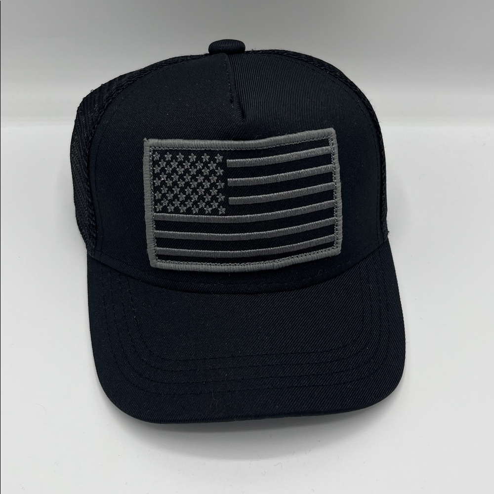 Knuckleheads USA gray flag trucker kids hat size XS